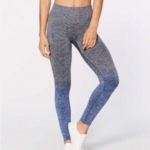 Lululemon Balance Resist 7/8 Tight  Midnight Navy White Psychic